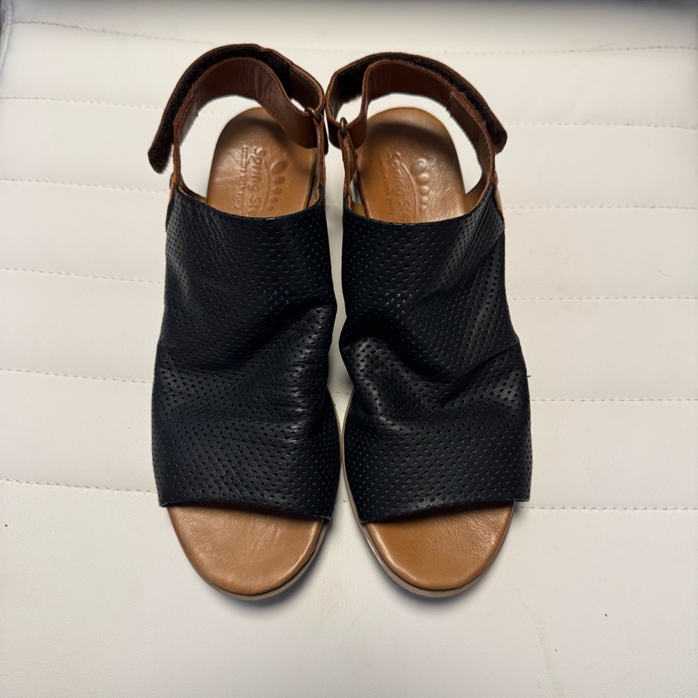 Spring Step Black and Brown Women's Sandals